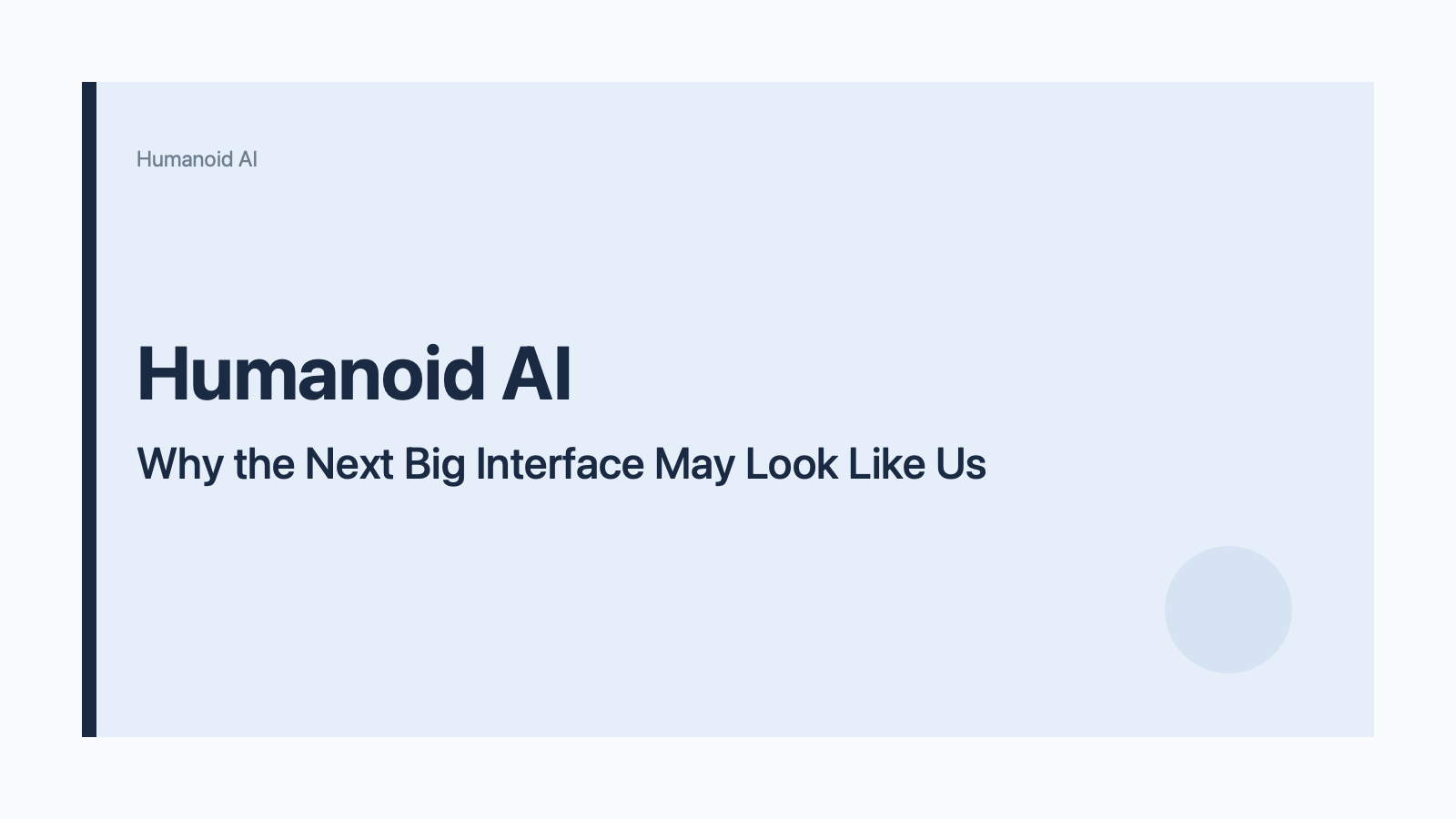 humanoid ai next big interface
