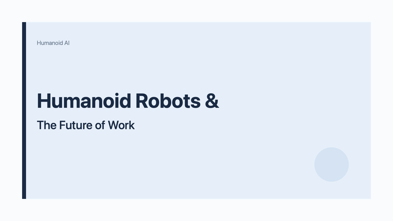 will humanoid robots change the future of work